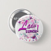 ランチボタンを押す女性 缶バッジ (正面&裏面)