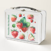 ランチボックスイチゴ金属 メタルランチボックス (正面)