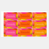 ランチボックス用ピンクイエローマゼンタ ラベル (シート)