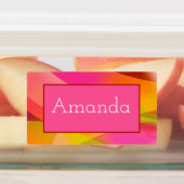 ランチボックス用ピンクイエローマゼンタ ラベル (貼付)