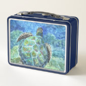 ランチボックス-ウミガメ#2 メタルランチボックス (裏面)