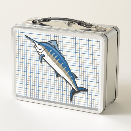 ランチボックス – Blue Marlin on Plaid (裏面)