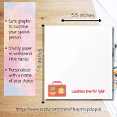 ランチボックパーソナライズされたスラブノート新学期 ノートパッド