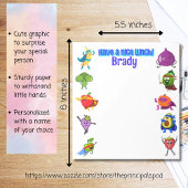 ランチボパーソナライズされたックス愛の名食スーパーヒーロー ノートパッド