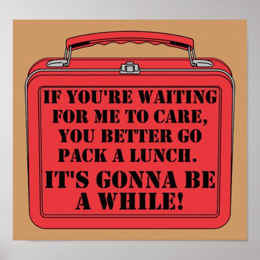 ランチポスターサインおもしろいを詰める ポスター (正面)