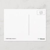 ランチポストカードを持つ女性 ポストカード (裏面)