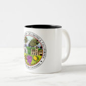 ランチョクカモンガ（カリフォルニア州）シティシール ツートーンマグカップ (正面右)