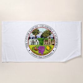 ランチョクカモンガ（カリフォルニア州）シティシール ビーチタオル