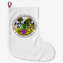 ランチョクカモンガ（カリフォルニア州）シティシール ラージクリスマスストッキング