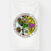 ランチョクカモンガ（カリフォルニア州）シティシール 横断幕 (縦)