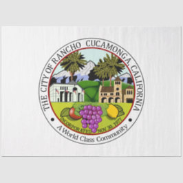 ランチョクカモンガ（カリフォルニア州）シティシール 薄葉紙