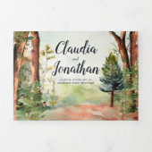 ランチョパロスヴェルデス |ボホ結婚ーの 三つ折り招待状 (カバー)