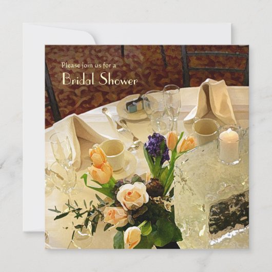 ランチョンブライダルシャワー招待 招待状 (正面)