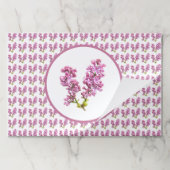 ランチョンマットパッド – 薄紫花 ペーパーパッド (折り畳み)