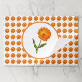 ランチョンマットパッド – Orange Calendula ペーパーパッド (折り畳み)