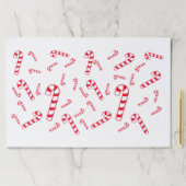 ランチョンマットパッド – Red Candy Canes ペーパーパッド (インサイチュ)