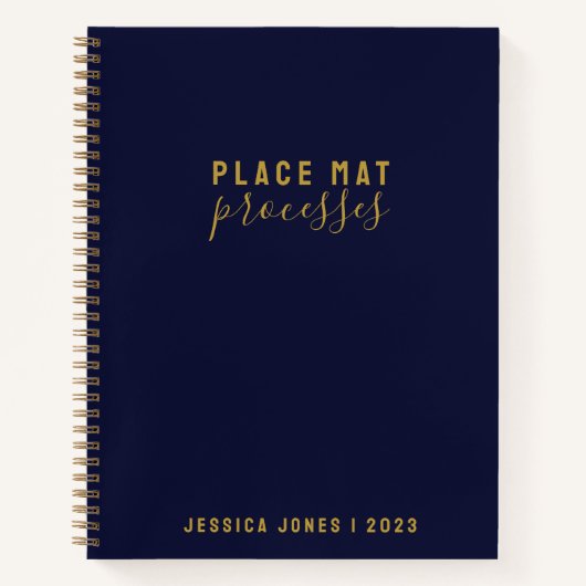 ランチョンマットプロセシンプルス海軍の誘致法 ノートブック (正面)