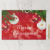 ランチョンマットラージシートメリークリスマスレッド&グリーン ペーパーパッド (インサイチュ)