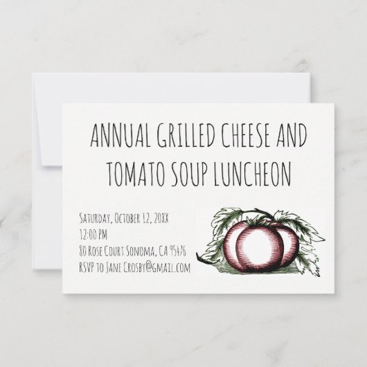 ランチョン招待状 招待状 (裏面)