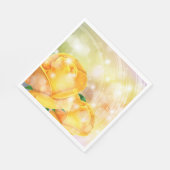 ランチョン ペーパー ナプキン - 黄色のバラのナプキン スタンダードランチョンナプキン (角)