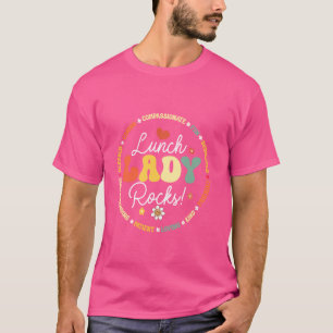ランチレディはロックな仲間 おもしろ給食室スタッフ Tシャツ