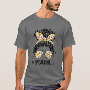 ランチレディメッシーヘアウーマンバンランチレディライフモ Tシャツ