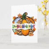 ランチレディレパードのハロウィン カード (黄色い花)