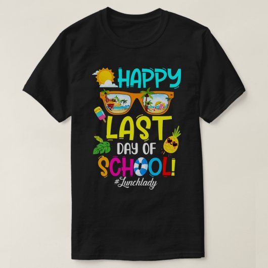 ランチレディーオフ勤務最終日サマーブラ Tシャツ (デザイン正面)