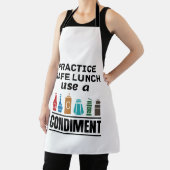 ランチレディーカフェテリア食品サービスセーフランチおもしろい エプロン (インサイチュ)