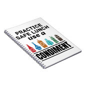 ランチレディーカフェテリア食品サービスセーフランチおもしろい ノートブック (右側)