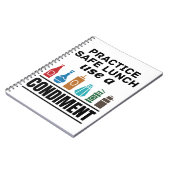 ランチレディーカフェテリア食品サービスセーフランチおもしろい ノートブック (左側)