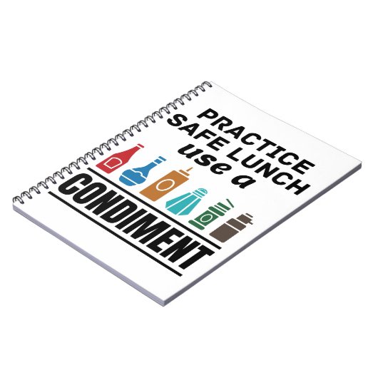 ランチレディーカフェテリア食品サービスセーフランチおもしろい ノートブック (左側)