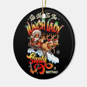 ランチレディークリスマスサンタトナカイに優しい セラミックオーナメント (左)