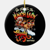 ランチレディークリスマスサンタトナカイに優しい セラミックオーナメント (裏面)