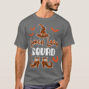 ランチレディースクワッドヒョウ魔女の帽子ハロウィーンLun Tシャツ