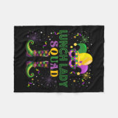 ランチレディースクワッドマーディグラ仮面仕誇りを持った事チーム フリースブランケット (正面(横))