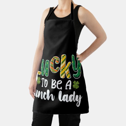 ランチレディースクールセントパトリックの日になれて幸運 エプロン (インサイチュ)