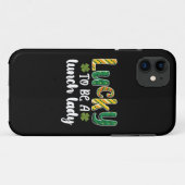 ランチレディースクールセントパトリックの日になれて幸運 Case-Mate iPhoneケース (裏面(横))