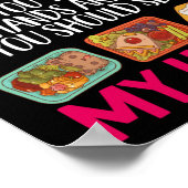 ランチレディースクールランチレディもしアユー考えマイハンド ポスター (角)