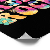 ランチレディースロック絞り染めカフェテリアクルーGroovy La ポスター (角)