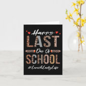 ランチレディーハッピースクールの最後の日おもしろい夏L カード (黄色い花)