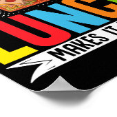 ランチレディーライフ素晴らしはランチより良い ポスター (角)