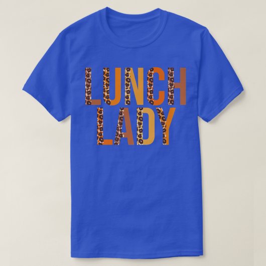 ランチレディーレオパード分隊かわいい秋秋の感謝祭 Tシャツ (デザイン正面)