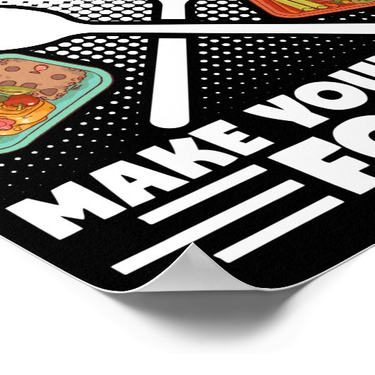 ランチレディ退職したランチレディ自分の食べ物を作る ポスター (角)