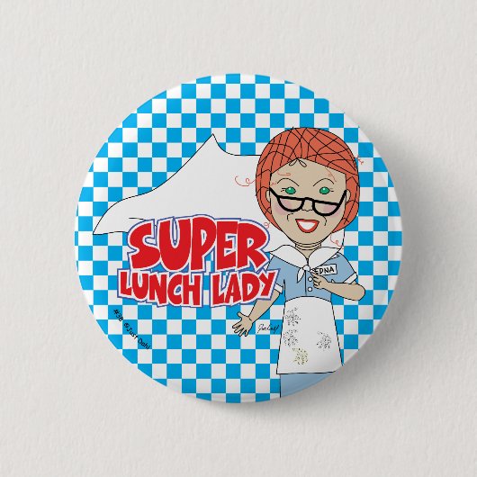 ランチレディ - スーパーランチレディ 缶バッジ (正面)