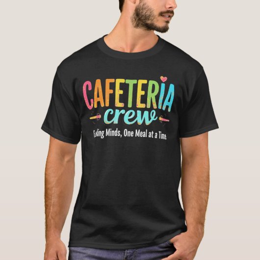 ランチレディ 学校給食クルー 心と体に栄養を Tシャツ (正面)