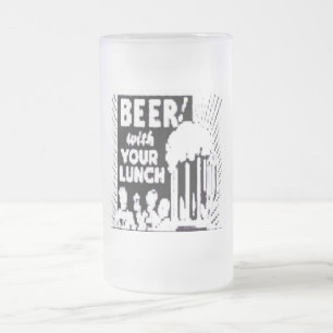 ランチ付きビール フロストグラスビールジョッキ