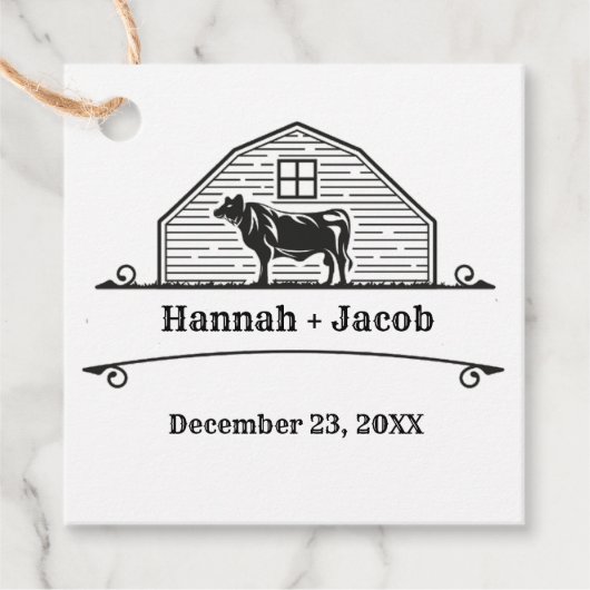 ランチ素朴ウエスタンカントリーカウボーイ結婚ズ フェイバータグ (正面)