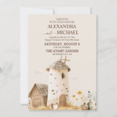 ランチ素朴ファームバーン結婚式招待状 招待状 (正面)