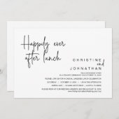 ランチ結婚ン・インヴィータの後は幸いにも駆け落ち 招待状 (正面/裏面)